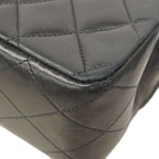 Chanel Shoulder Bag Quilted Lambskin Black Gold — view 7