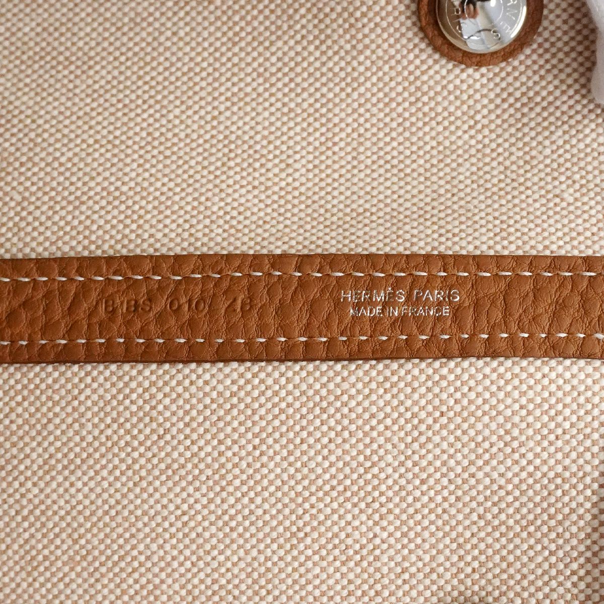 Hermes Tote Garden Party Voyage GM Negonda Toile Ash Plume Gold Silver — view 5
