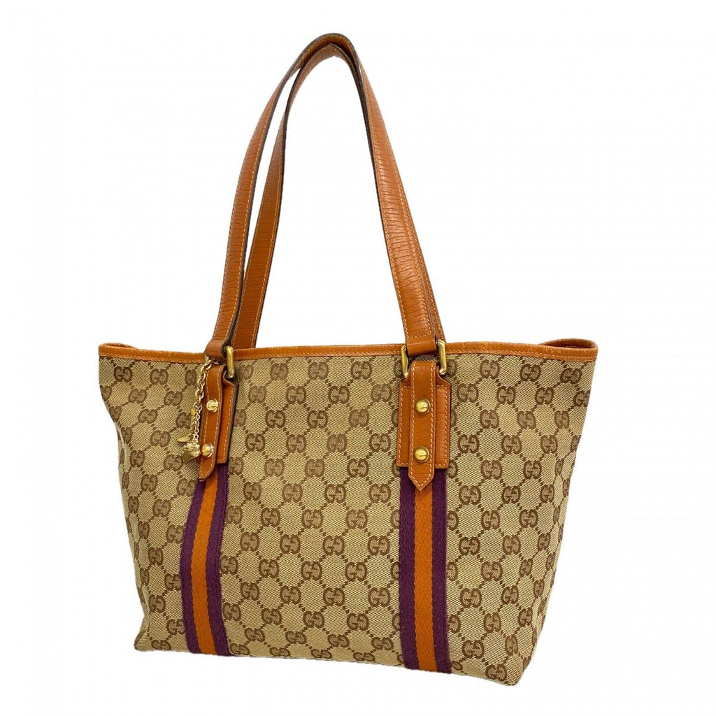 Gucci Tote GG Canvas Brown Gold