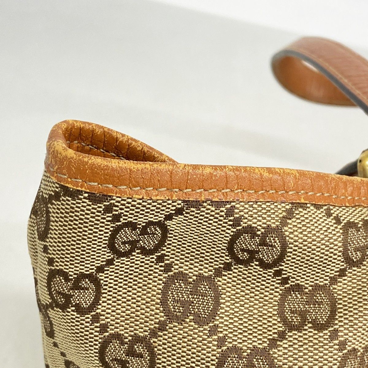 Gucci Tote GG Canvas Brown Gold — view 7