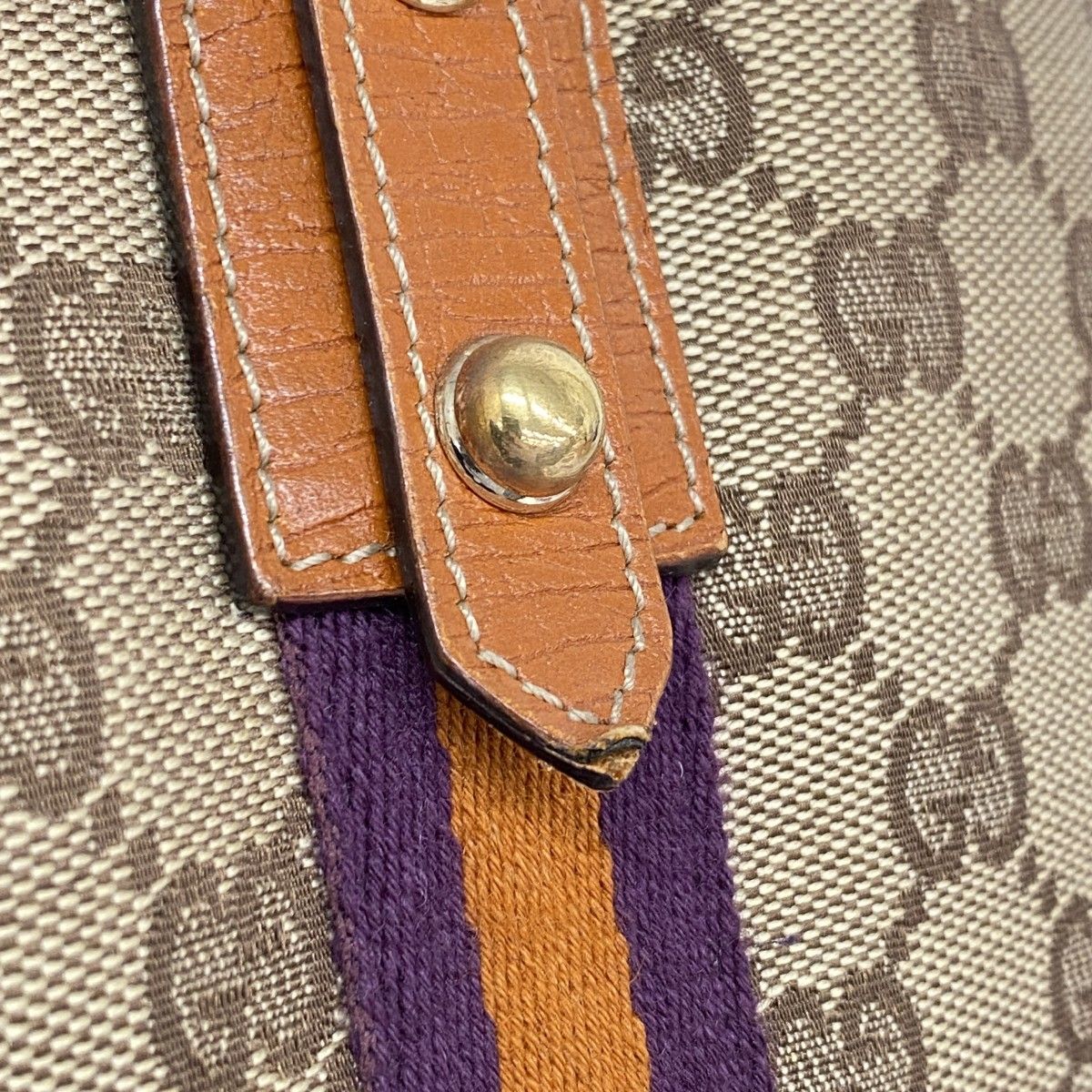 Gucci Tote GG Canvas Brown Gold — view 9
