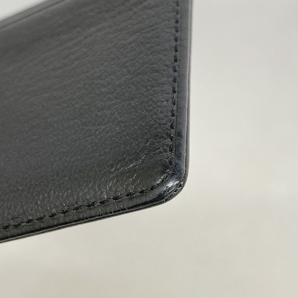 Chanel Card Case Leather Black Gold — view 6