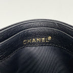 Chanel Card Case Leather Black Gold — view 4
