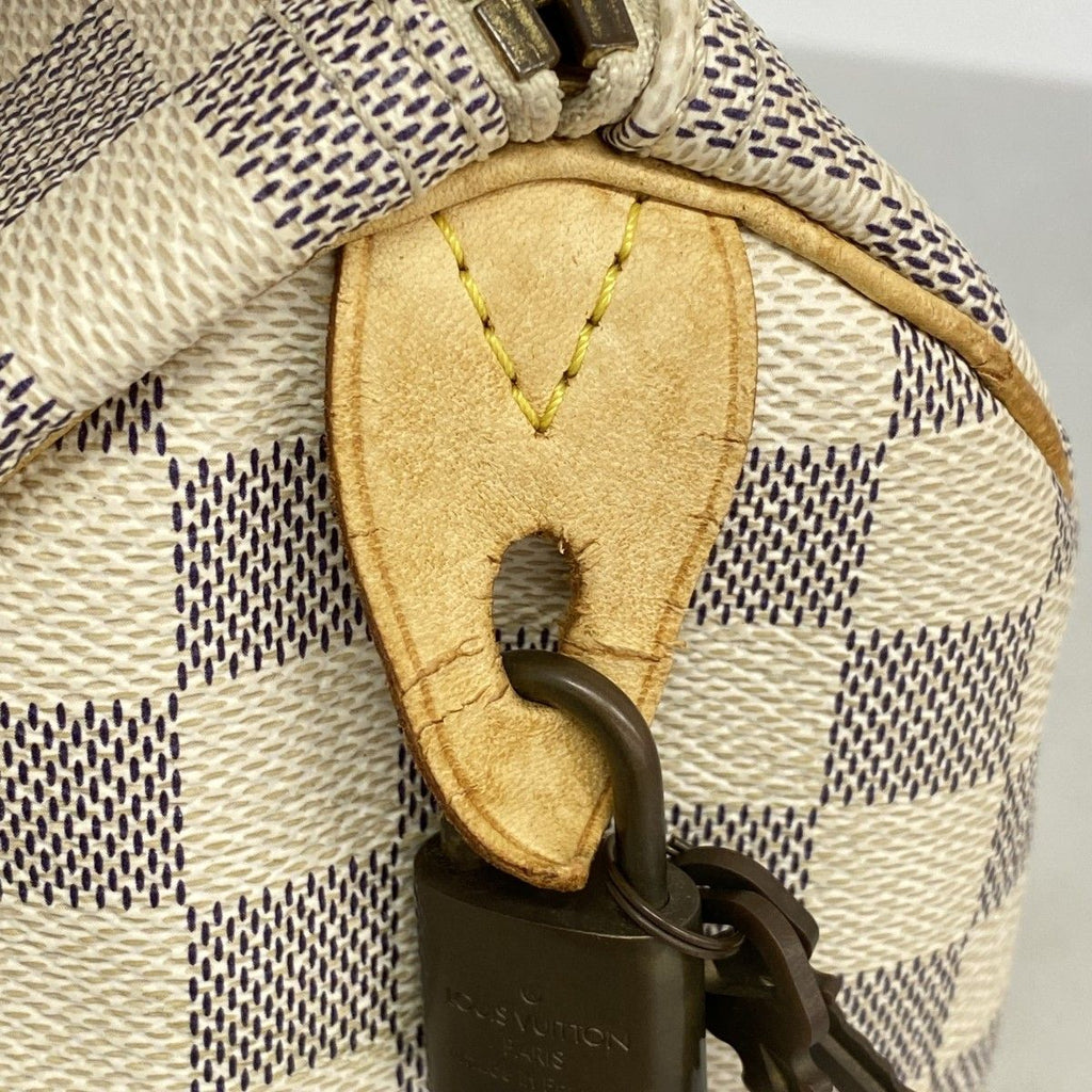 Louis Vuitton Handbag Damier Azur Speedy 25 White — view 9