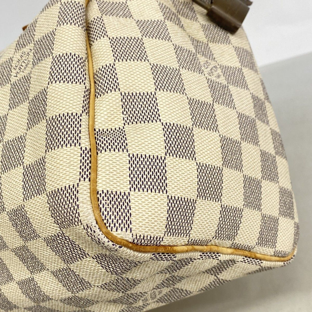 Louis Vuitton Handbag Damier Azur Speedy 25 White — view 6