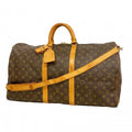 Louis Vuitton Boston Bag Monogram Keepall Bandouliere 55 Brown