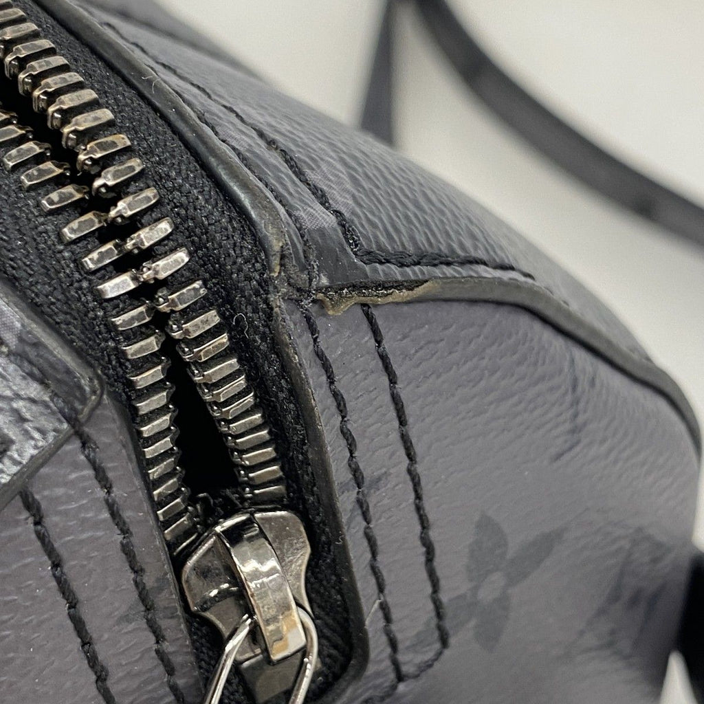 Louis Vuitton Shoulder Bag Monogram Eclipse City Keepall Black Gray — view 6