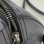 Louis Vuitton Shoulder Bag Monogram Eclipse City Keepall Black Gray — view 6