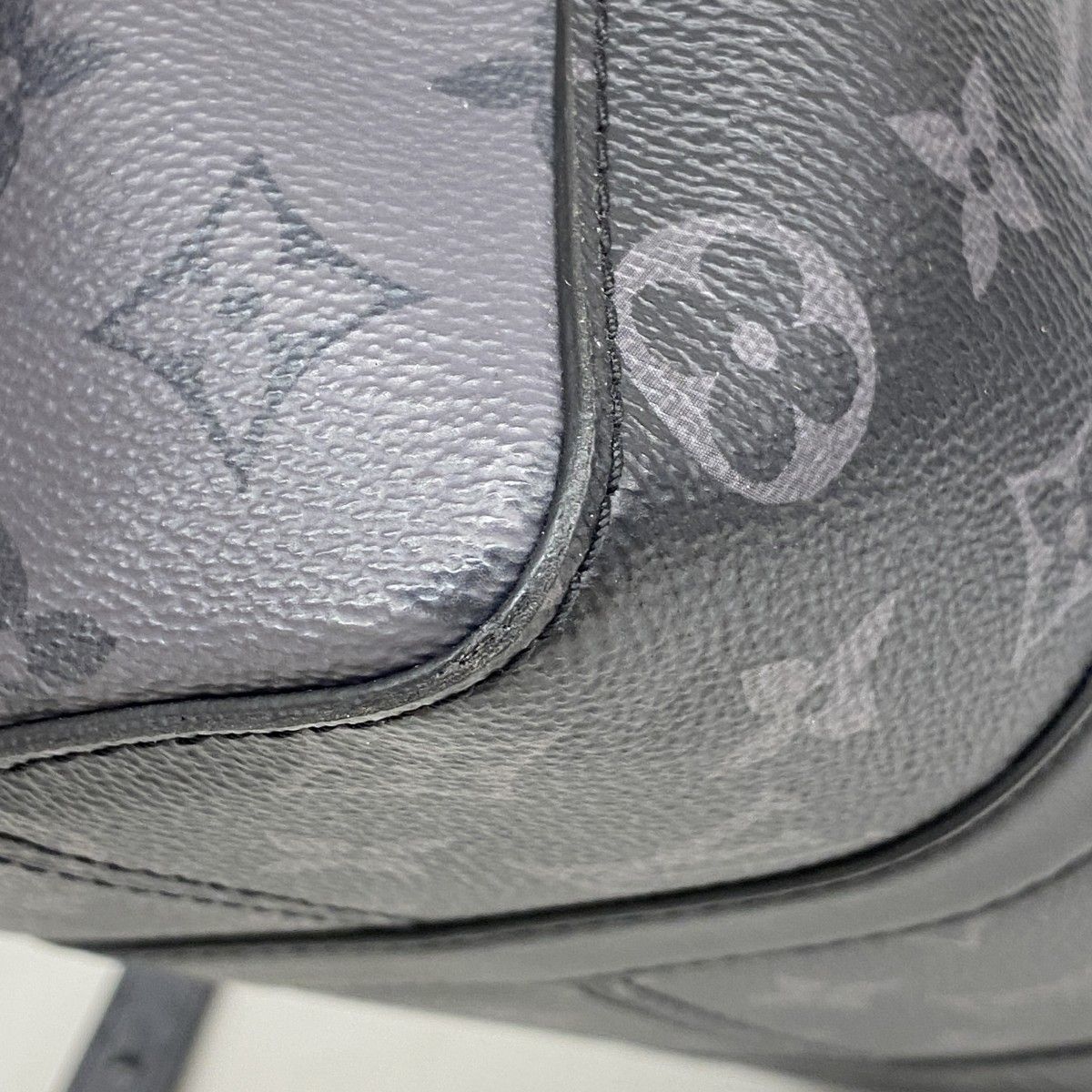 Louis Vuitton Shoulder Bag Monogram Eclipse City Keepall Black Gray — view 7