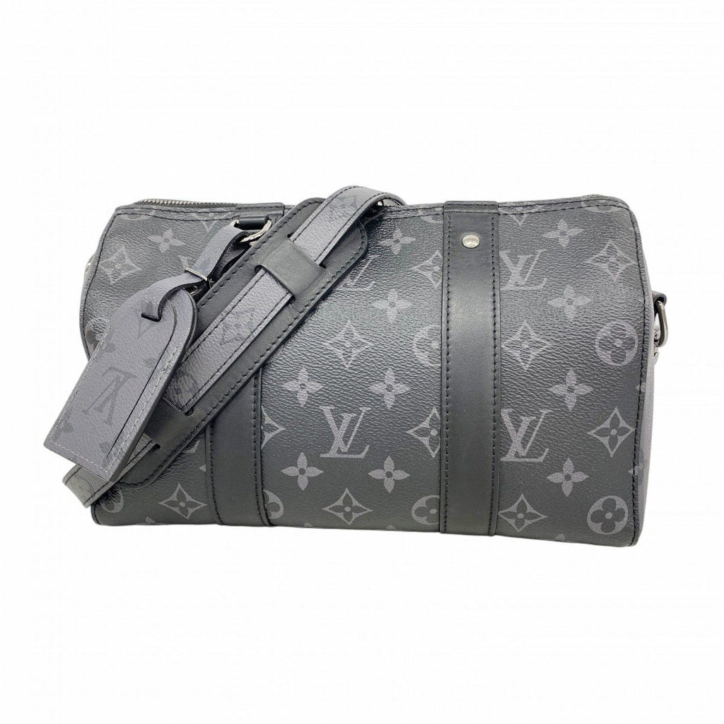 Louis Vuitton Shoulder Bag Monogram Eclipse City Keepall Black Gray