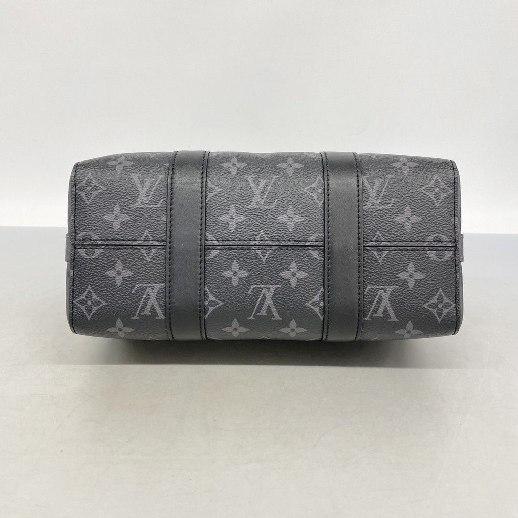Louis Vuitton Shoulder Bag Monogram Eclipse City Keepall Black Gray — view 3