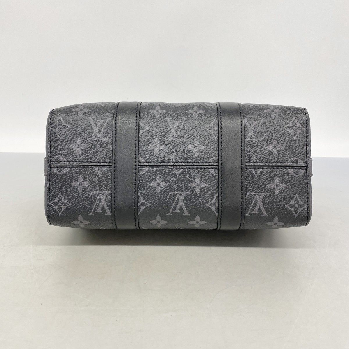Louis Vuitton Shoulder Bag Monogram Eclipse City Keepall Black Gray — view 3