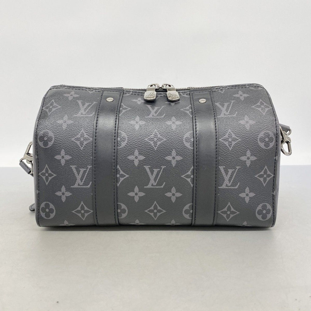 Louis Vuitton Shoulder Bag Monogram Eclipse City Keepall Black Gray — view 9