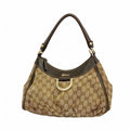 Gucci Handbag GG Canvas Brown Champagne Gold