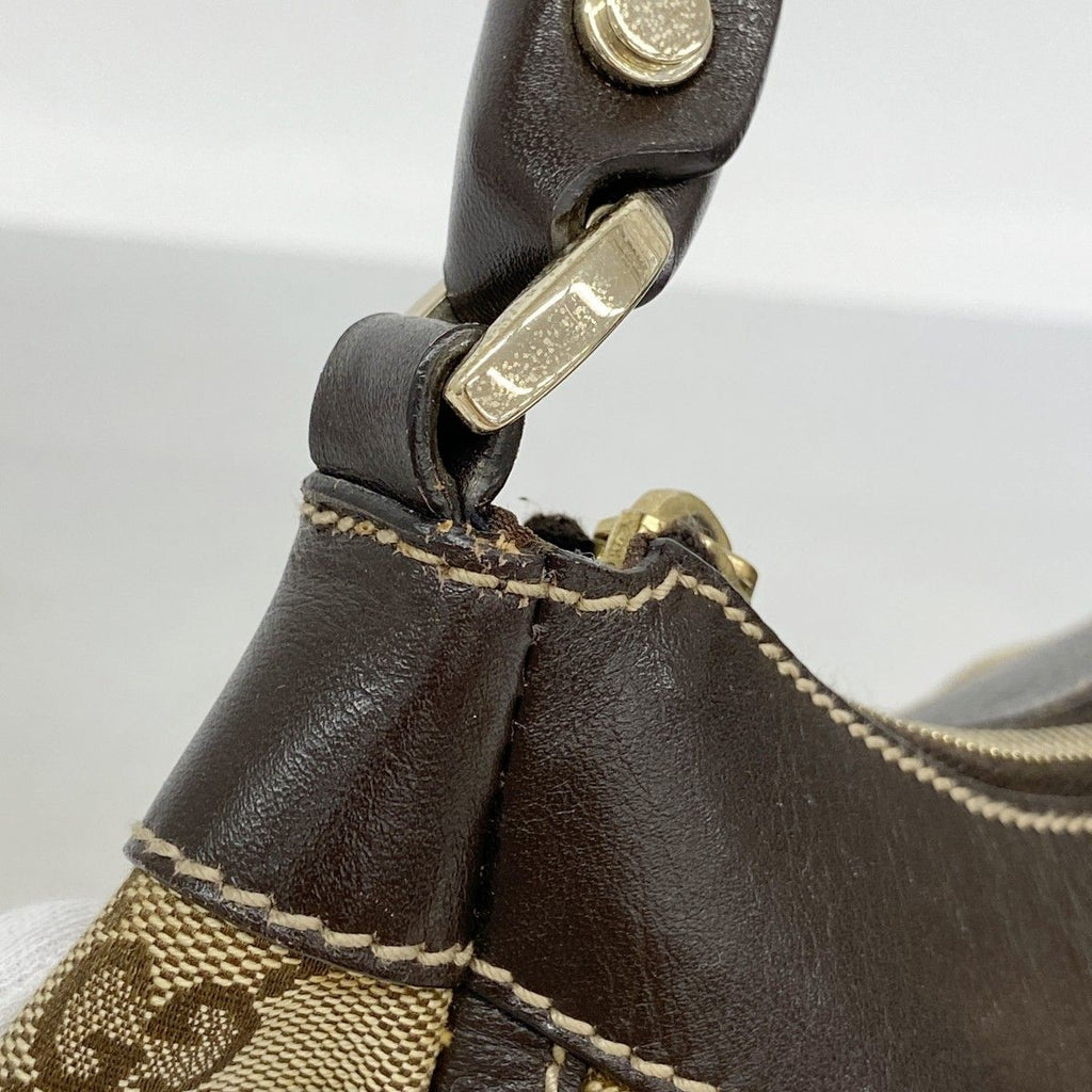 Gucci Handbag GG Canvas Brown Champagne Gold — view 7