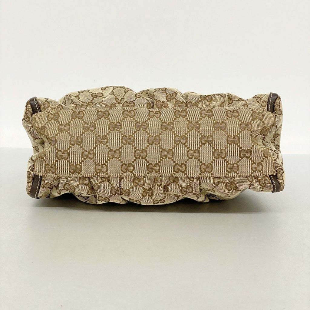 Gucci Handbag GG Canvas Brown Champagne Gold — view 3