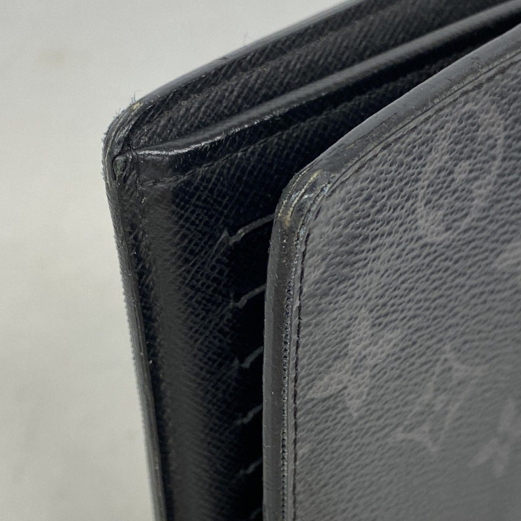 Louis Vuitton Wallet Monogram Eclipse Portefeuille Brazza Black — view 6