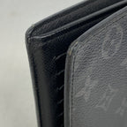 Louis Vuitton Wallet Monogram Eclipse Portefeuille Brazza Black — view 6