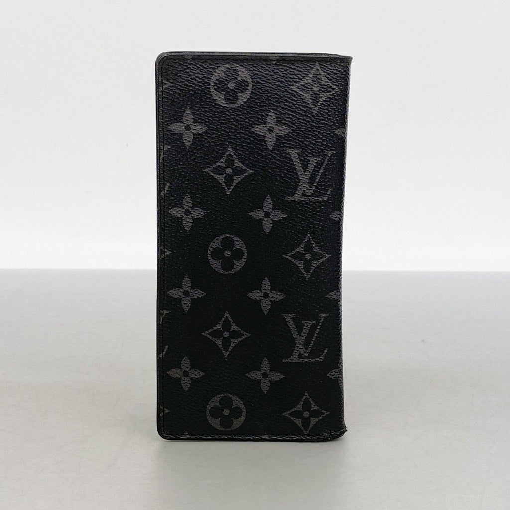 Louis Vuitton Wallet Monogram Eclipse Portefeuille Brazza Black — view 8