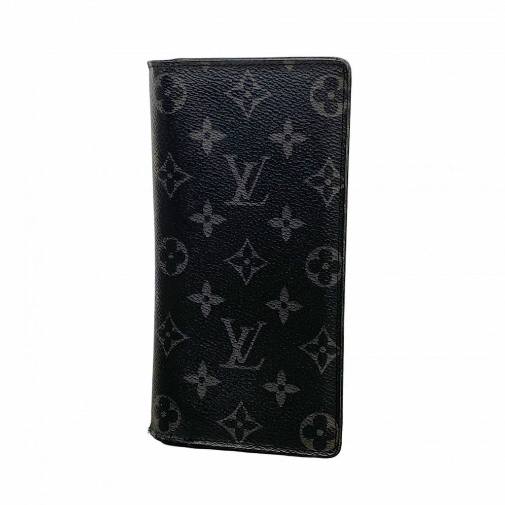 Louis Vuitton Wallet Monogram Eclipse Portefeuille Brazza Black