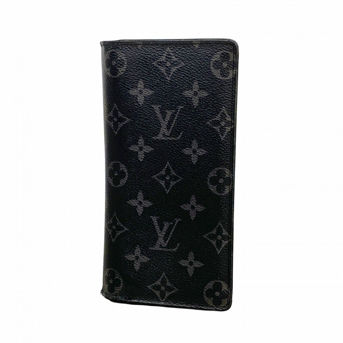 Louis Vuitton Wallet Monogram Eclipse Portefeuille Brazza Black