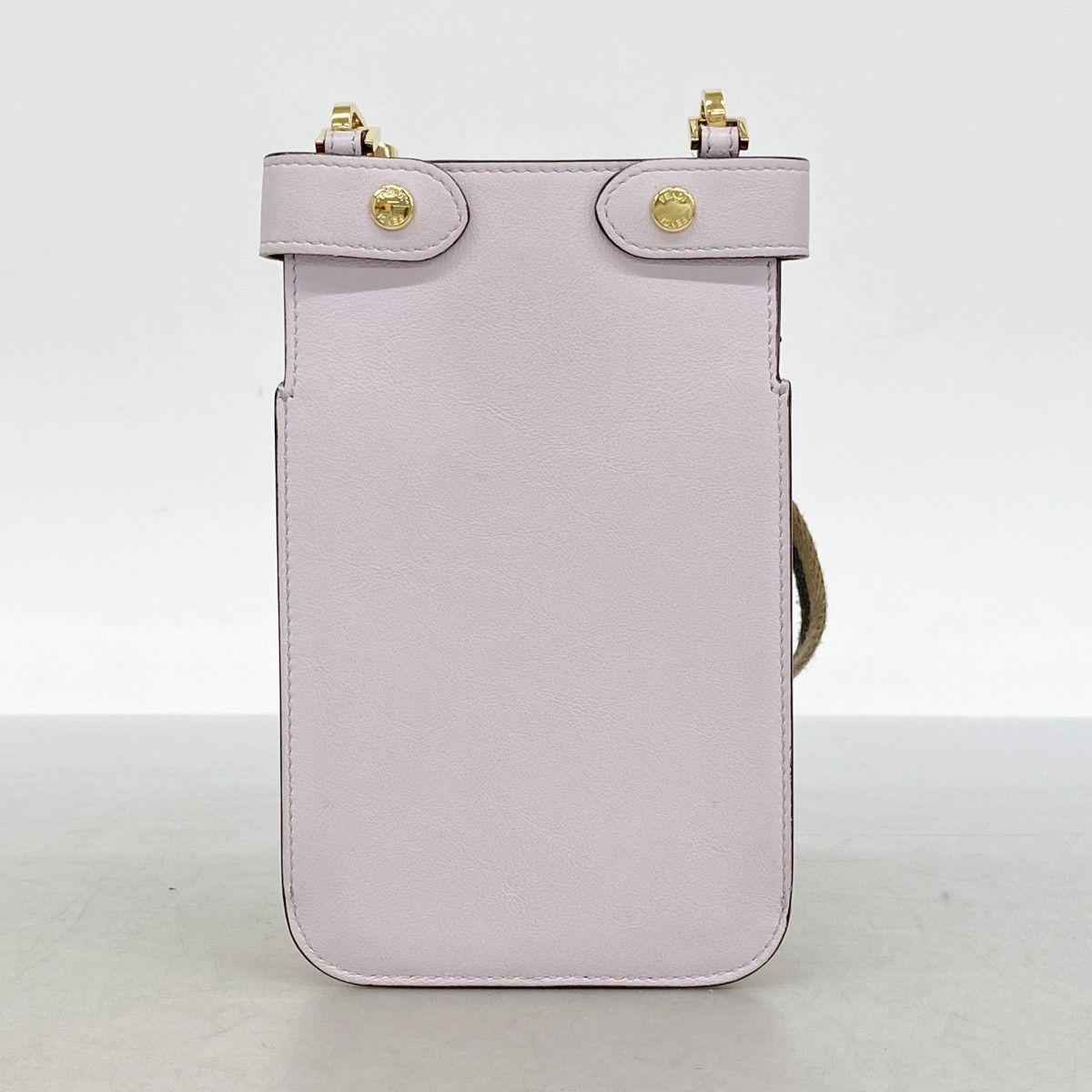 Fendi Phone Case Peekaboo Leather Purple Gold — view 9