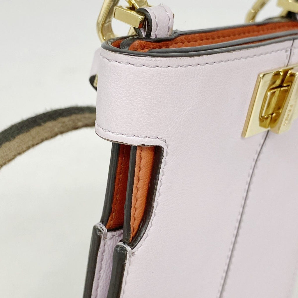 Fendi Phone Case Peekaboo Leather Purple Gold — view 7
