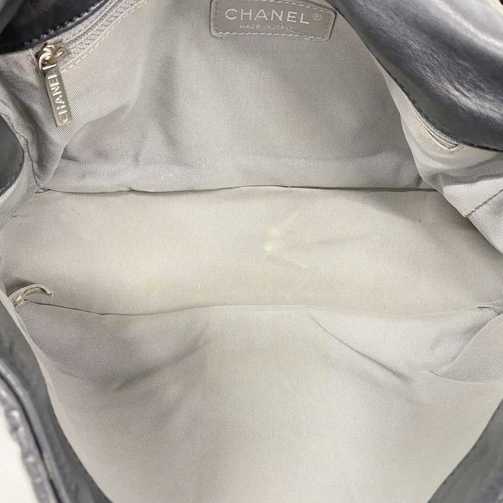 Chanel Shoulder Bag 2.55 Leather Black Silver — view 4
