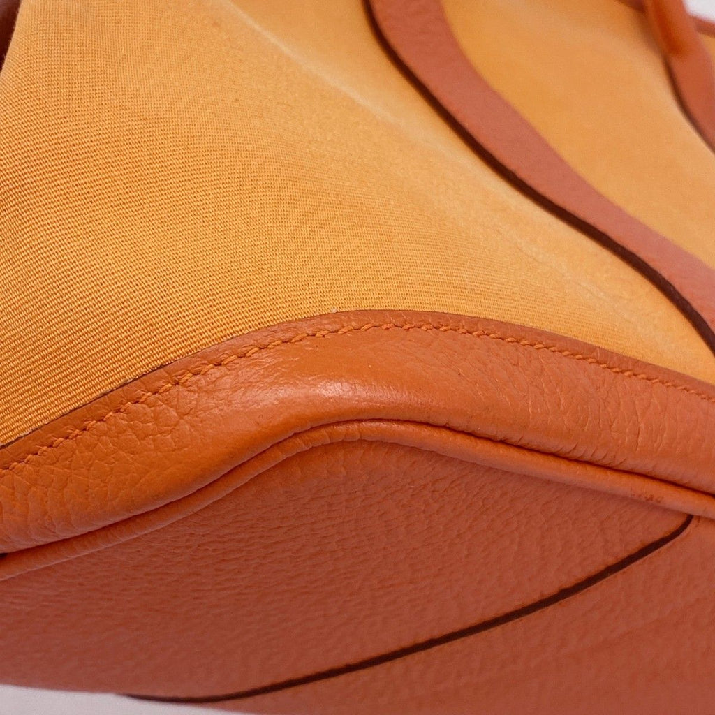 Hermes Tote Garden Party PM Toile Officier Orange Silver — view 6