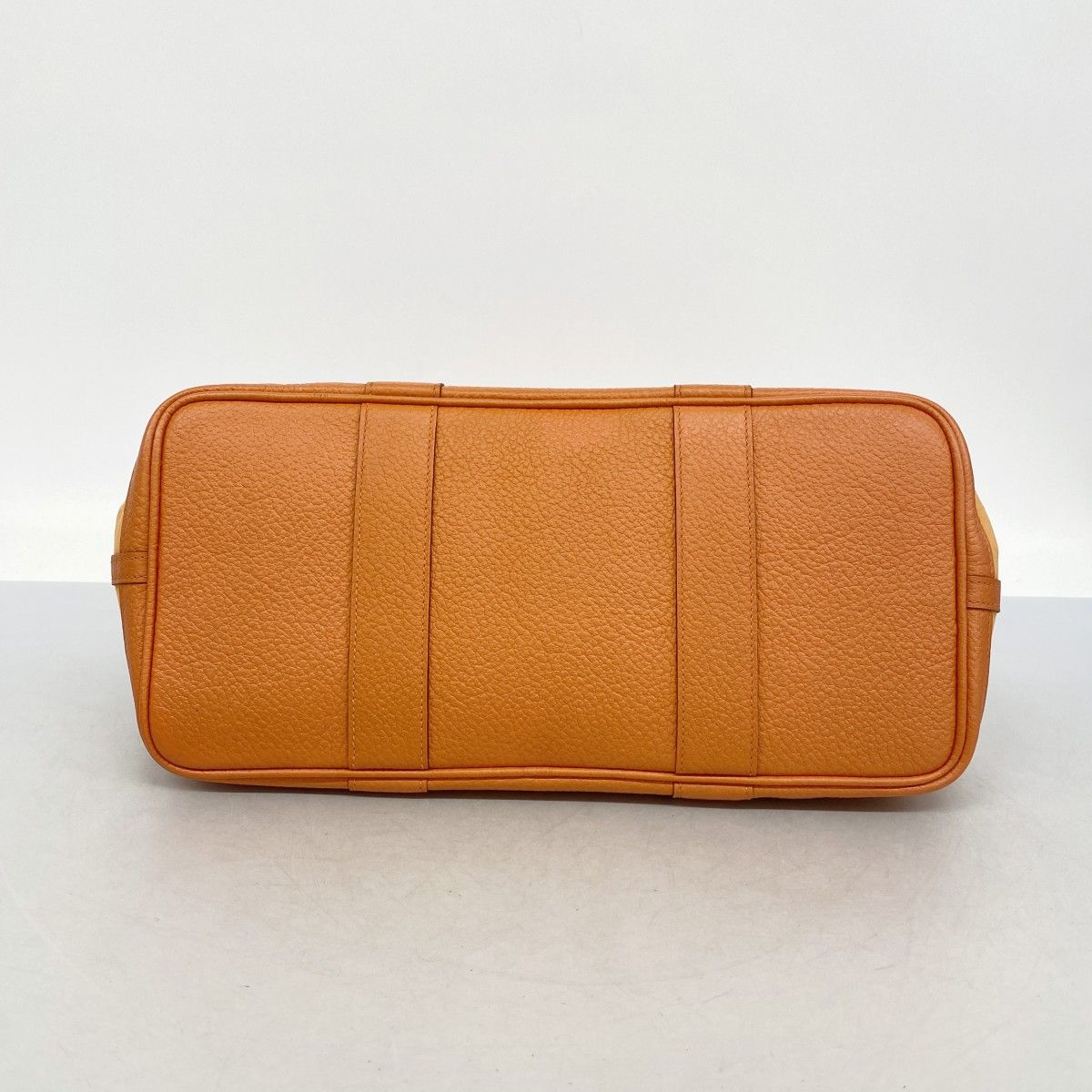 Hermes Tote Garden Party PM Toile Officier Orange Silver — view 3