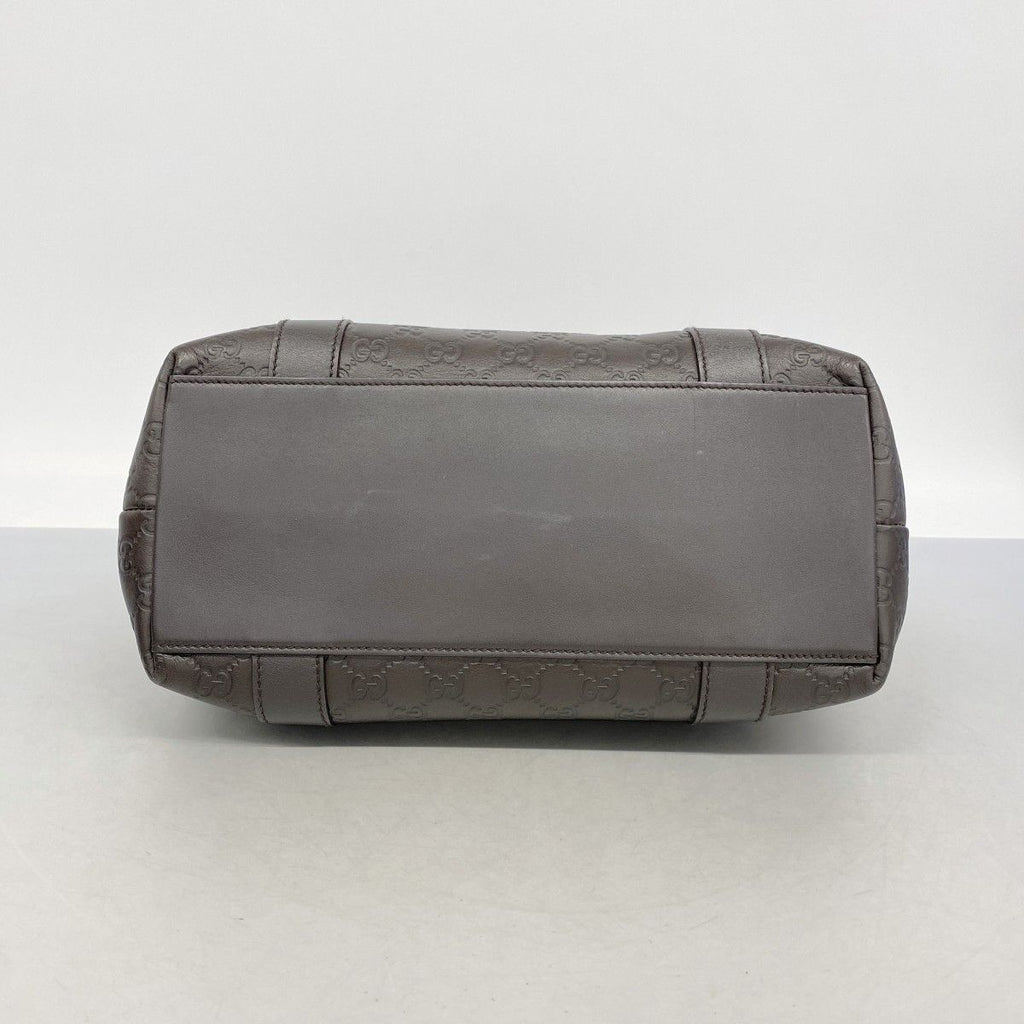 Gucci Tote Guccissima Bamb Leather Brown Champagne Gold — view 3