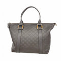 Gucci Tote Guccissima Bamb Leather Brown Champagne Gold