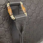 Gucci Tote Guccissima Bamb Leather Brown Champagne Gold — view 8