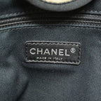 Chanel Chain Tote Deauville Canvas Beige Silver — view 5