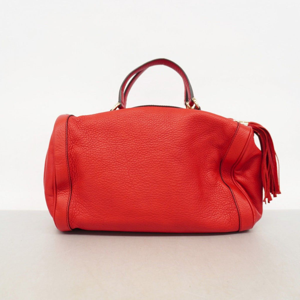 Gucci Handbag Soho Leather Red Champagne Gold — view 9