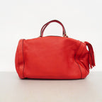 Gucci Handbag Soho Leather Red Champagne Gold — view 9