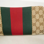 Gucci Shoulder Bag GG Canvas Sherry Line Horsebit Brown Silver — view 7