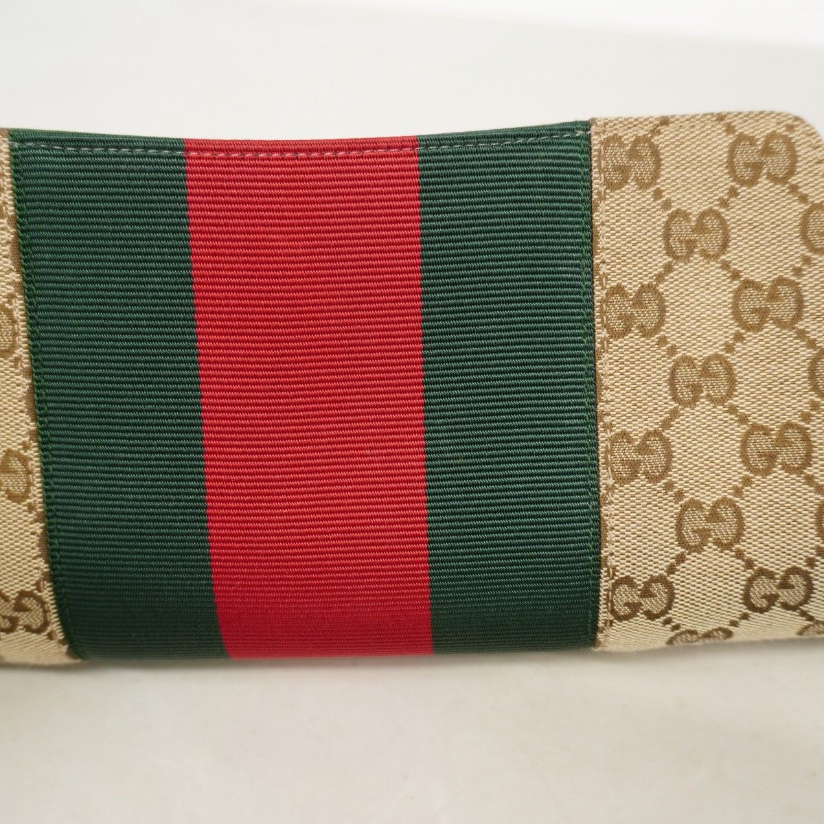 Gucci Shoulder Bag GG Canvas Sherry Line Horsebit Brown Silver — view 7
