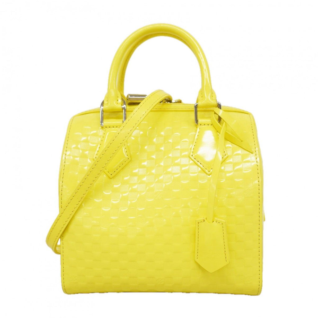Louis Vuitton Handbag Damier Facet Speedy Cube PM Jaune 2-Way
