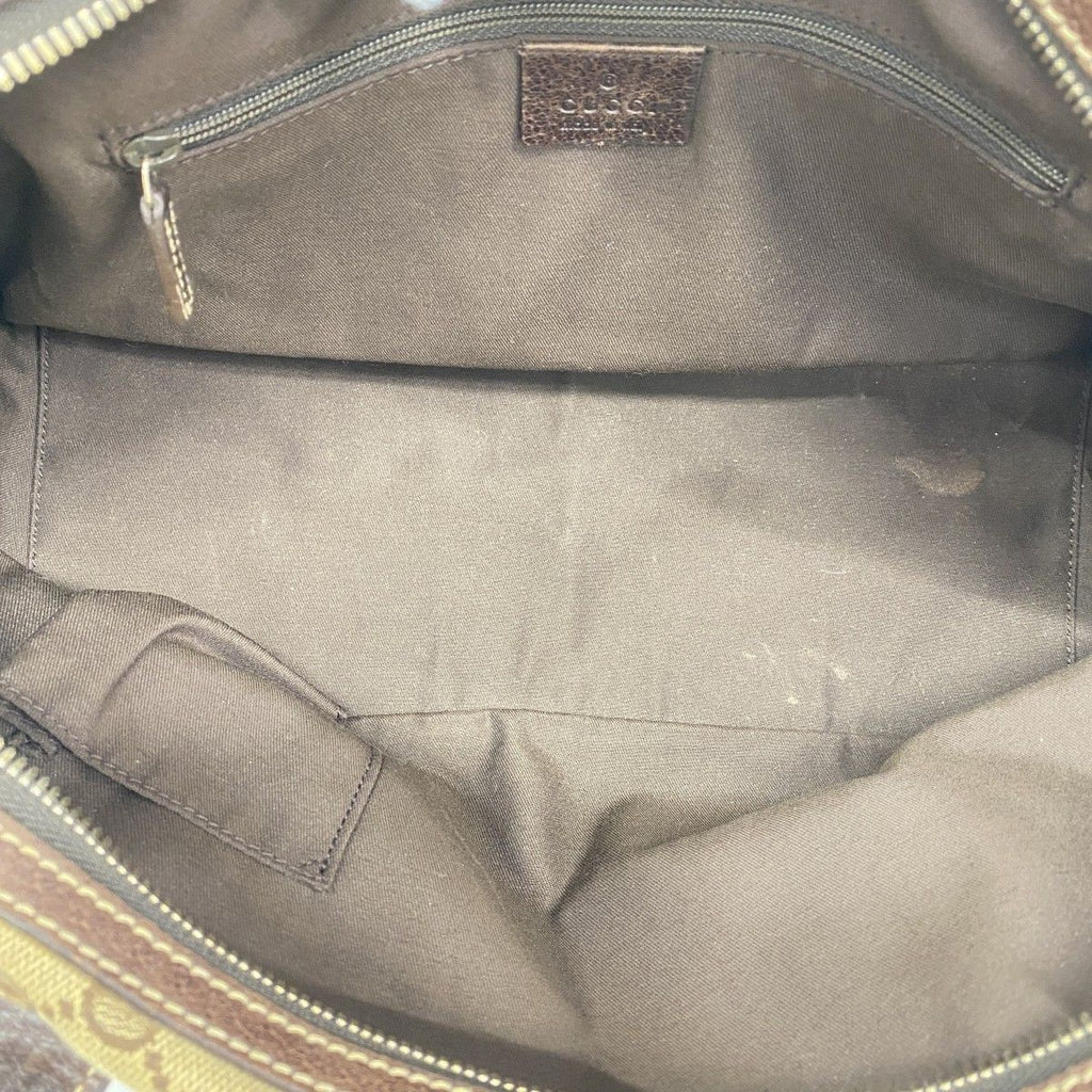 Gucci Shoulder Bag GG Canvas Sherry Line Beige Brown Gold — view 4