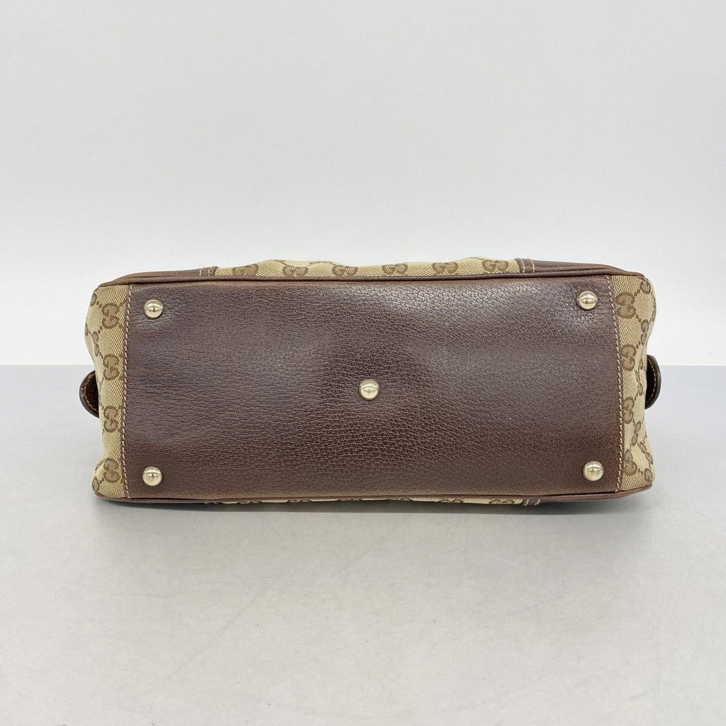 Gucci Shoulder Bag GG Canvas Sherry Line Beige Brown Gold — view 3