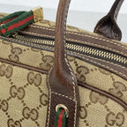 Gucci Shoulder Bag GG Canvas Sherry Line Beige Brown Gold — view 7