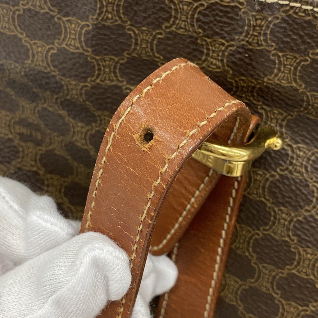 Celine Tote Macadam Brown Gold — view 9