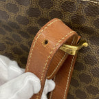 Celine Tote Macadam Brown Gold — view 9