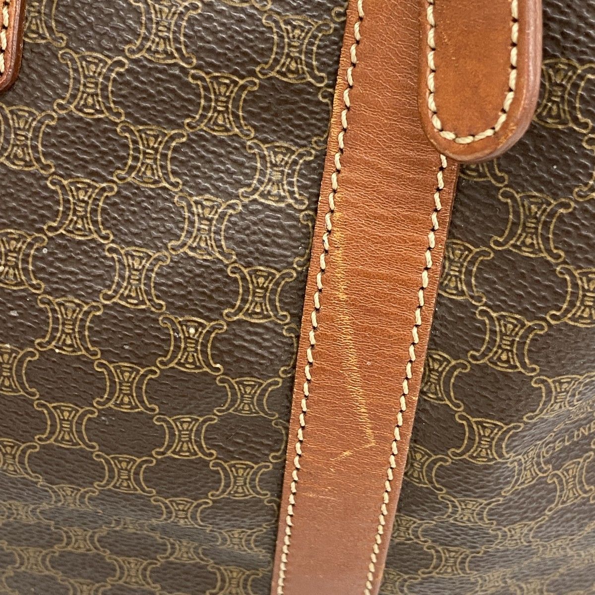 Celine Tote Macadam Brown Gold — view 8