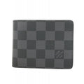 Louis Vuitton Wallet Damier Graphite Portefeuille Calf Black Gray