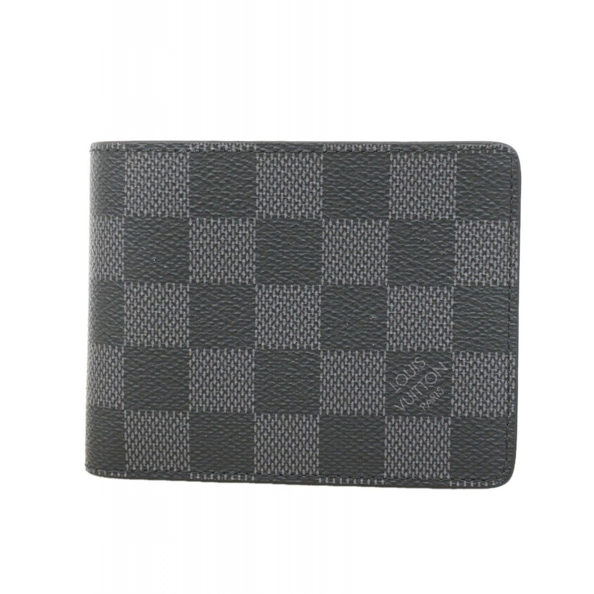 Louis Vuitton Wallet Damier Graphite Portefeuille Calf Black Gray