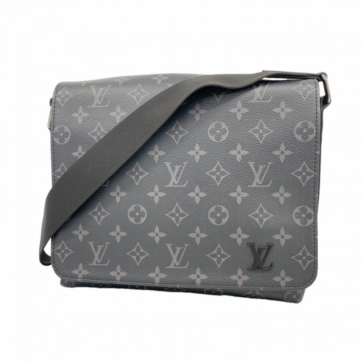 Louis Vuitton Shoulder Bag Monogram Eclipse District PM Black