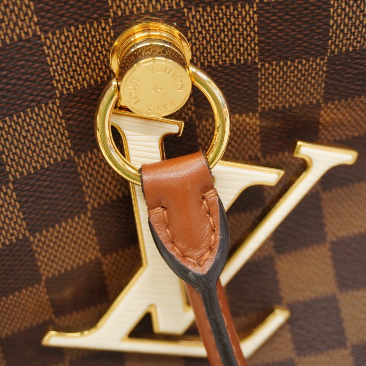 Louis Vuitton Handbag Damier LV Riverside Ebene Cream 2-Way — view 7