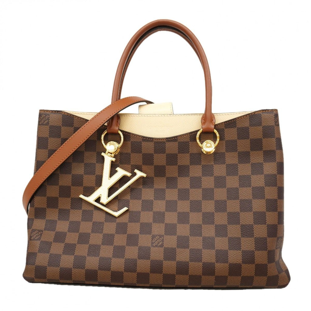 Louis Vuitton Handbag Damier LV Riverside Ebene Cream 2-Way